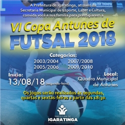 VI Copa Antunes de Futsal 2018