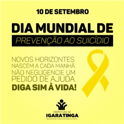 10 de setembro: Dia Mundial de Prevenção ao Suicídio