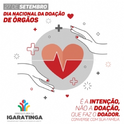 27 de setembro: Dia Nacional da Doação de Órgãos