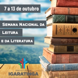 7 a 13 de outubro: Semana Nacional da Leitura e da Literatura