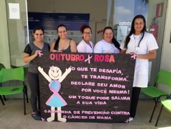 Ação sobre o Outubro Rosa em Limas