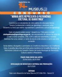 IGARATINGA NA 14ª PRIMAVERA DOS MUSEUS: CONCURSO "MINHA ARTE REPRESENTA O PATRIMÔNIO CULTURAL DE IGARATINGA"