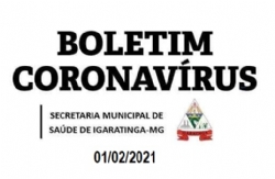 BOLETIM INFORMATIVO DO NOVO CORONAVÍRUS ( COVID-19 ) EM IGARATINGA-MG, 01/02/2021