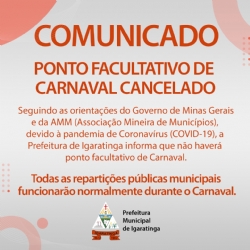 Informamos que não haverá ponto facultativo de Carnaval.