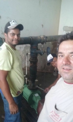 Instalação de nova bomba d’água no Distrito de Antunes