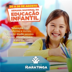 20 a 26 de agosto: SEMANA NACIONAL DA EDUCAÇÃO INFANTIL