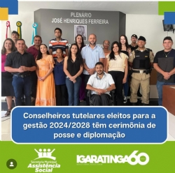 Os novos conselheiros tutelares do município de Igaratinga, foram oficialmente empossados e diplomados.