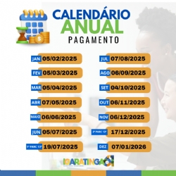 CALENDÁRIO DE PAGAMENTO 2025