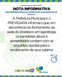 Nota Informativa aos Sevidores Públicos Municipais